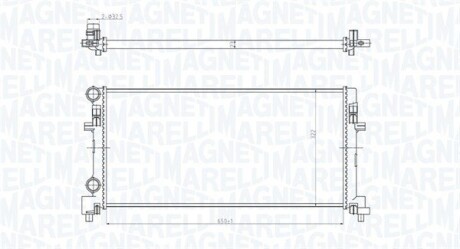 350213166200 Радіатор системи охолодження MAGNETI MARELLI MAGNETI MARELLI підбір по vin на Brocar