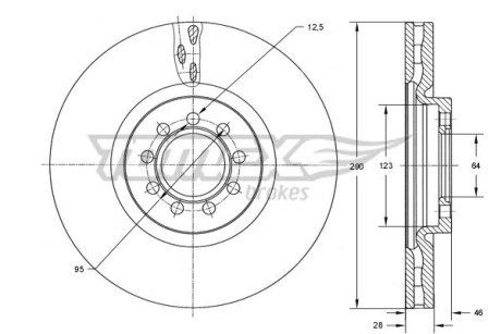 TX7340 TARCZA HAMULC. IVECO DAILY III 06- TOMEX подбор по vin на Brocar