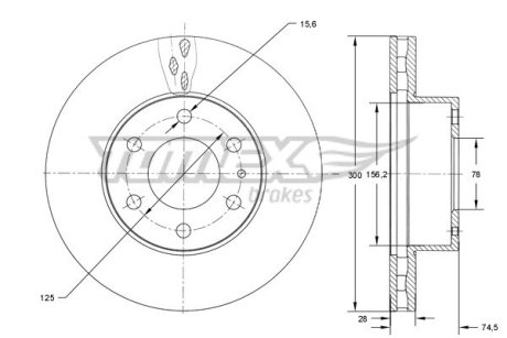 TX7339 TARCZA HAMULC. IVECO DAILY III 06- TOMEX подбор по vin на Brocar