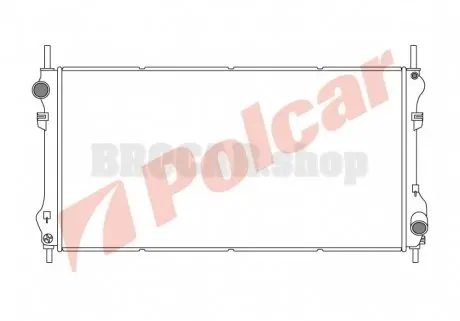 3247083 Радиатор двигателя TRANSIT 00-06 POLCAR підбір по vin на Brocar
