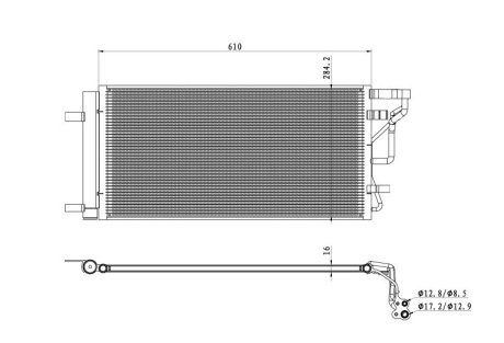 350491 CHŁODNICA KLIMATYZACJI HYUNDAI NRF підбір по vin на Brocar