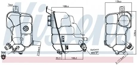 996157 Расширительный бак охлаждения NISSENS подбор по vin на Brocar