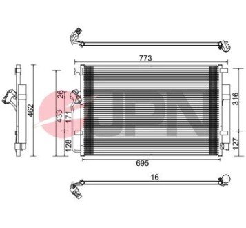 60C9145JPN CHŁODNICA KLIMATYZACJI JPN підбір по vin на Brocar