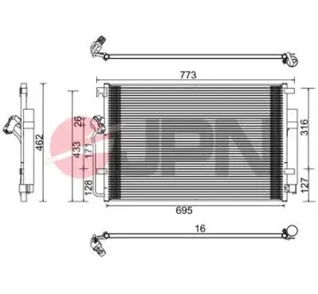 60C9145JPN CHŁODNICA KLIMATYZACJI JPN подбор по vin на Brocar