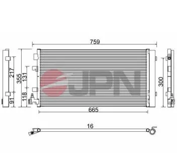 60C9127JPN CHŁODNICA KLIMATYZACJI JPN підбір по vin на Brocar