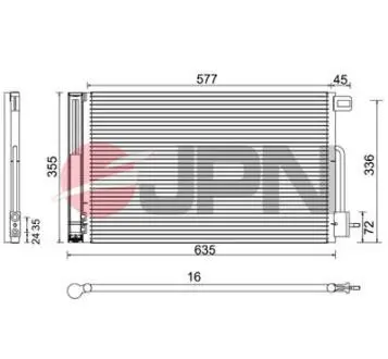 60C9098JPN CHŁODNICA KLIMATYZACJI JPN підбір по vin на Brocar