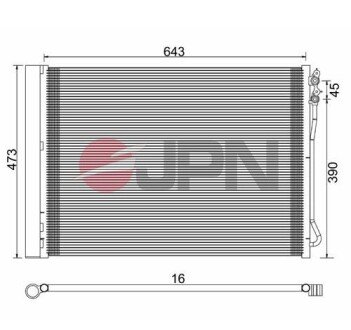 60C9085JPN CHŁODNICA KLIMATYZACJI JPN подбор по vin на Brocar