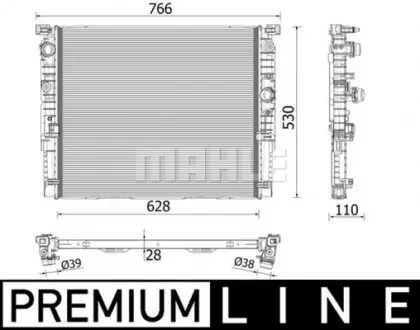 CR2215000P Радіатор MAHLE / KNECHT підбір по vin на Brocar