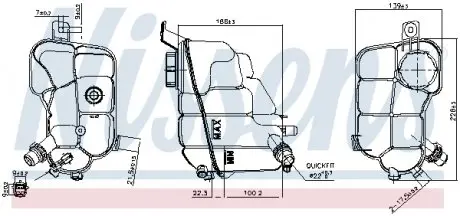 996257 Розширювальний бак охолодження NISSENS підбір по vin на Brocar