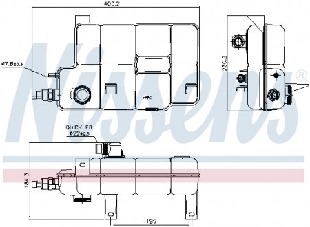 996260 ZBIORNICZEK WYR.CHŁODNICY IVECO DAILY V 11- /+KOR./+CZUJ./ NISSENS подбор по vin на Brocar