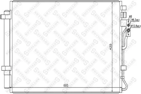 1045707SX Радіатор кондиціонера KIA Sorento 2.4/3.5 11.09- STELLOX підбір по vin на Brocar