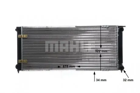 CR341000S Радіатор охолодження VW Golf II/Jetta II 1.6-1.8 81-92 MAHLE / KNECHT підбір по vin на Brocar