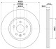 8DD355122851 (16) Диск гальмівний перед. Opel Astra K 1.0-1.6D 06.15- HELLA підбір по vin на Brocar