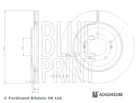 ADG043248 Диски тормозные BLUE PRINT BLUE PRINT подбор по vin на Brocar