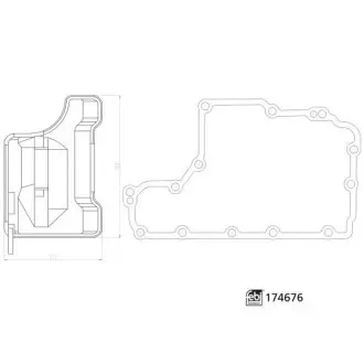 174676 Фильтр АКПП Opel Combo 1.3-1.7D 94- FEBI BILSTEIN подбор по vin на Brocar