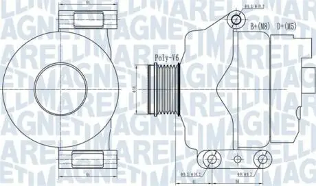 063732132010 Генератор MAGNETI MARELLI підбір по vin на Brocar