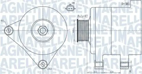 063731936010 Генератор MAGNETI MARELLI подбор по vin на Brocar