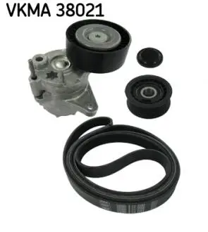 VKMA38021 К-т поліклинового ременя (рем.+ 2ролика) DB W203/W220 2,1-3,2CDI, SprinterCDI -6 SKF підбір по vin на Brocar