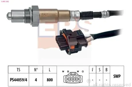 1997342 Лямбда-зонд 1,8-2,2 Astra G/H,Vectra B/C,Omega B,Corsa C,Zafira EPS підбір по vin на Brocar