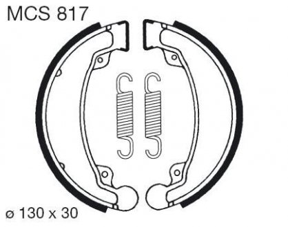 MCS817 Комплект тормозных колодок MCS817 TRW TRW подбор по vin на Brocar