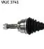 VKJC3741 Полуось лев. 629mm C4 04-, Peugeot 307 SKF підбір по vin на Brocar