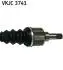 VKJC3741 Полуось лев. 629mm C4 04-, Peugeot 307 SKF підбір по vin на Brocar
