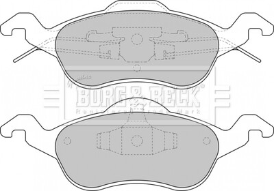 BBP1602 Комплект тормозных колодок, дисковый тормоз BORG&BECK подбор по vin на Brocar