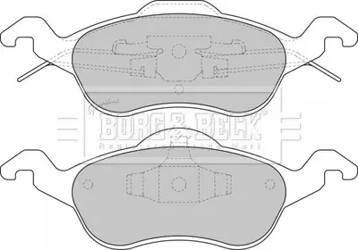 BBP1602 Комплект гальмівних колодок, дискове гальмо BORG&BECK підбір по vin на Brocar