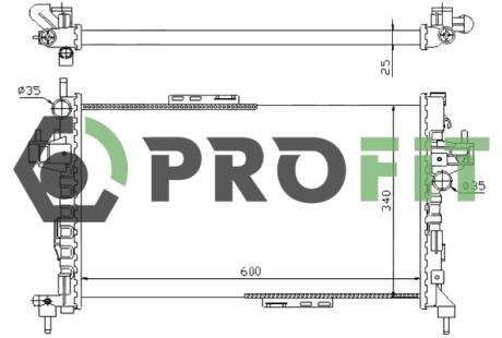 17400378 Радиатор охлаждения PROFIT підбір по vin на Brocar