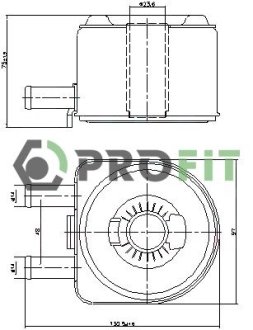 17450024 Радиатор масляный PROFIT подбор по vin на Brocar