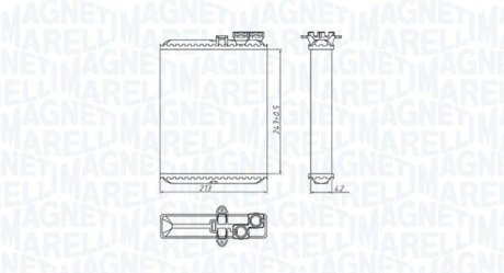 BR427 Радіатор пічки MAGNETI MARELLI підбір по vin на Brocar