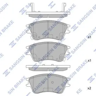 SP1147 Колодки гальмівні передні Hi-Q (SANGSIN) підбір по vin на Brocar