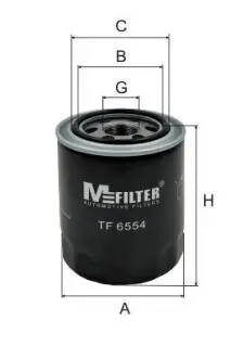 TF6554 Фильтр масла Hyundai H-1/Sorento 2.5 CRDi 01- M-FILTER подбор по vin на Brocar