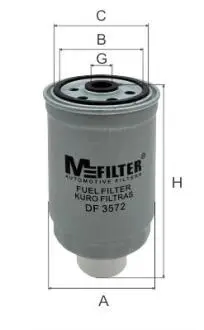 DF3572 Фильтр топливный Passat B5/A4 1.9TDI >00 M-FILTER подбор по vin на Brocar
