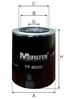 TF6522 Фильтр масла Pajero/Canter 2.8/3.2D M-FILTER подбор по vin на Brocar