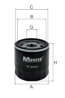 TF6549 Фильтр масла Opel Astra K 1.4 15- M-FILTER подбор по vin на Brocar