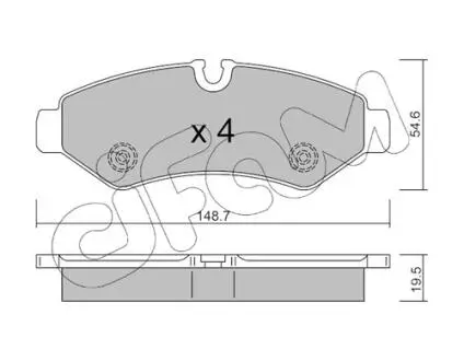 82212750 KLOCKI HAMULC. MERCEDES SPRINTER 18- TYŁ CIFAM підбір по vin на Brocar