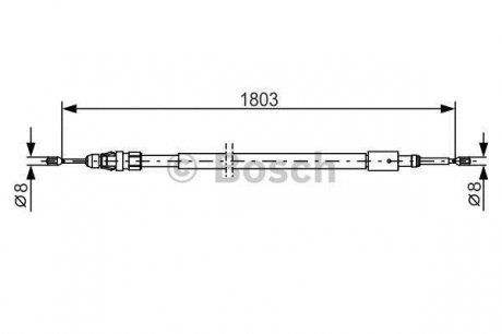 1987482317 Трос, стояночная тормозная система BOSCH підбір по vin на Brocar