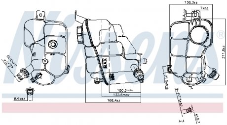 996230 Расширительный бак охлаждения NISSENS подбор по vin на Brocar