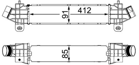 CI25000S Радиатор интеркулера Ford Mondeo III 2.0-2.2 TDCI 00-07 MAHLE / KNECHT підбір по vin на Brocar