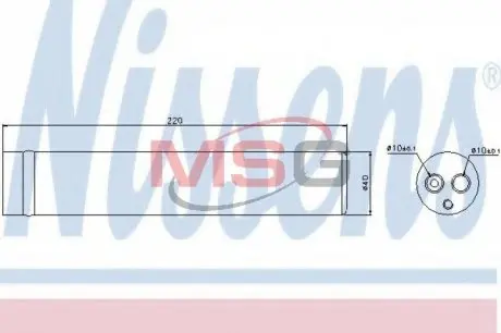 95439 Осушувач, кондиціонер 95439 NISSENS NISSENS підбір по vin на Brocar