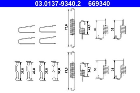 03013793402 ZEST.MONT.SZCZĘK HONDA FR-V 1.8 07- ATE подбор по vin на Brocar