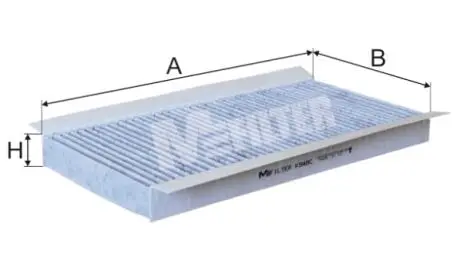 K948C Фільтр салону Combo / Corsa 01- / Vectra 03 - (вугільний) M-FILTER підбір по vin на Brocar