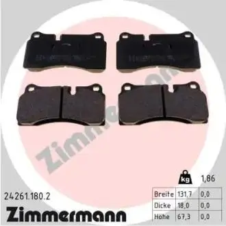 242611802 KLOCKI HAMULC. AUDI R8 07- TYŁ ZIMMERMANN підбір по vin на Brocar