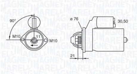 063721473010 Стартер 063721473010 MAGNETI MARELLI MAGNETI MARELLI подбор по vin на Brocar