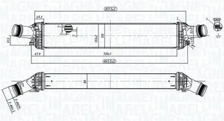351319204430 Chłodnica pow. doładowujšcego MAGNETI MARELLI підбір по vin на Brocar