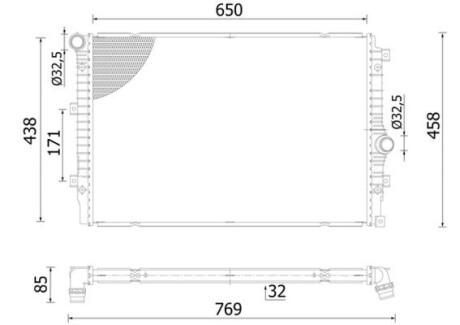 CR2428000S Chłodnica VW TIGUAN MAHLE / KNECHT підбір по vin на Brocar