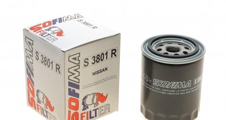 S3801R Фильтр масляный Nissan Primera/Almera/Sunny 1.3-3.0i 70-07 SOFIMA підбір по vin на Brocar