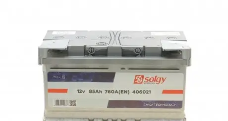 406021 Аккумуляторная батарея 85Ah/760A (315x175x175/+R) SOLGY подбор по vin на Brocar