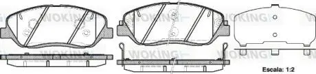 P1326302 Колодки гальмівні дискові передні WOKING підбір по vin на Brocar